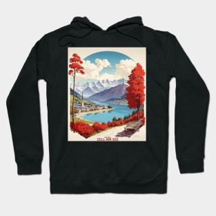 Zell Am See Austria Vintage Travel Retro Tourism Hoodie